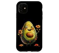 Carcasa para iPhone 11 Cute Avocado Graphic For Vegan Women and Girls Happy Face