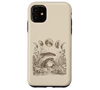 Carcasa para iPhone 11 Cute Frog Mushroom Moon Witchy Fairy Grunge Vintage Graphic