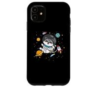 Carcasa para iPhone 11 Cute Funny Kawaii Cartoon Kids Astronaut Space Raccoon Lover