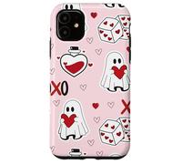 Carcasa para iPhone 11 Cute Ghost Valentines XOXO Heart Dice Spooky