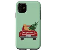 Carcasa para iPhone 11 Cute Golden Retriever Christmas Car Puppy Dog Pet