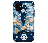 Carcasa para iPhone 11 Cute Winter Gnomes with Snowflakes Snowball Decor & Snowman