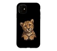 Carcasa para iPhone 11 Cute Womens Girls Moms Peeking Pocket Savanah Cheetah Lover
