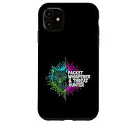 Carcasa para iPhone 11 Cybersecurity Threat Hunter Packet Whisperer Wolf