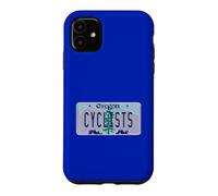Carcasa para iPhone 11 Cyclists Biking Portland Oregon OR Placa de matrícula de Recuerdo