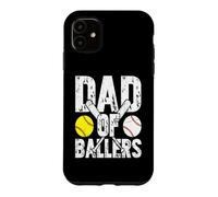 Carcasa para iPhone 11 Dad of Ballers Baseball Dad for Men Father's Day Baseball