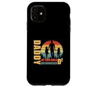 Carcasa para iPhone 11 Daddy of Two Girls superó en número D2 Squared Fathers Day