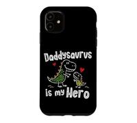 Carcasa para iPhone 11 Daddysaurus es mi héroe, Lindo Doodle para niños, papá, Amantes de los Dinosaurios