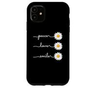 Carcasa para iPhone 11 Daisy Plant Peace Love Smile Common Daisy Flower