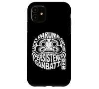 Carcasa para iPhone 11 Daruma Ganbatte Fortune Anime japonés Kanji Word Souvenir