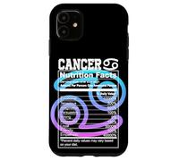 Carcasa para iPhone 11 Datos Nutricionales del Cáncer Signo del Zodíaco Astrología Azul Púrpura