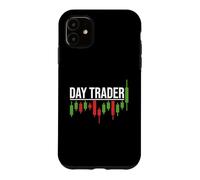 Carcasa para iPhone 11 Day Trader - Estilo gráfico de negociación de acciones desgastadas