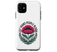 Carcasa para iPhone 11 Deja Que Las Personas Trans florezcan - Vibrant Pride Ally Flower Pretty