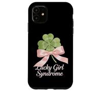 Carcasa para iPhone 11 Día de San Patricio Coquette Bow Shamrock Lucky Girl Síndrome