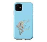 Carcasa para iPhone 11 Dientes de león y Mahjong Tiles Bam Crak Dots Make A Wish Flower
