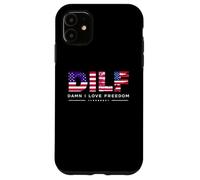 Carcasa para iPhone 11 DILF Damn I Love Freedom Funny Patriotic USA Pride Tees