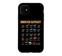 Carcasa para iPhone 11 Dinosaur Alphabet Dinosaurios con Nombres Lámina