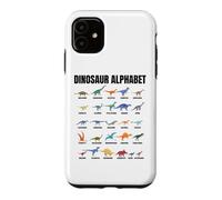 Carcasa para iPhone 11 Dinosaur Alphabet Dinosaurios con Nombres Lámina