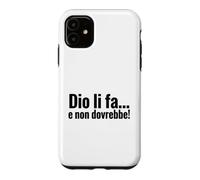 Carcasa para iPhone 11 DIO li FA e Non dovrebbe Cita irónica Minimalista