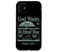 Carcasa para iPhone 11 Dios Quiere Sanarte Salmo 30:2 Culto de fe Cristiana