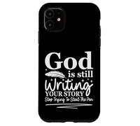 Carcasa para iPhone 11 Dios Sigue escribiendo tu Historia Humor Cristiano Divertido