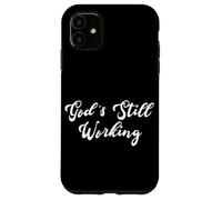 Carcasa para iPhone 11 Dios Sigue Trabajando fe Cristiana Jesús Inspirador