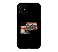 Carcasa para iPhone 11 Dirt Bike American Flag Motocross Biker Vintage USA Cool