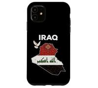 Carcasa para iPhone 11 Diseño de Bandera de Irak, hogar de IRQ Bagdad, Orgullo iraquí, Amo a Irak