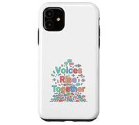 Carcasa para iPhone 11 Diseño de Conciencia sobre la comunicación de Las Voces se elevan Juntas