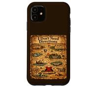 Carcasa para iPhone 11 Diseño Divertido de papá I Don't Need Directions - Mapa