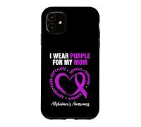 Carcasa para iPhone 11 Diseño I Wear Purple For My Mom - Concientización sobre el Alzheimer