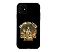 Carcasa para iPhone 11 Diseño Vintage de Rescate de Mascotas Que Cambia Vidas una Pata a la Vez