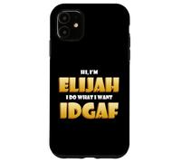 Carcasa para iPhone 11 Disfraz de Elijah Idgaf Divertido Meme Disfraz de Halloween para Eli