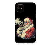 Carcasa para iPhone 11 Disfraz de Papá Noel Rico con cigarro para los Amantes de los Puros