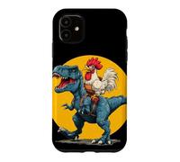 Carcasa para iPhone 11 Disfraz de Pollo Best Friends para Amantes de los Dinosaurios