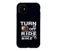 Carcasa para iPhone 11 Disfraz Divertido para Amantes del Paseo en Bicicleta Turn It Off Ride Your Bike
