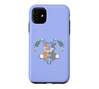 Carcasa para iPhone 11 Disney Bambi Thumper & Miss Bunny Floral Heart Valentine's