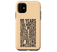 Carcasa para iPhone 11 Divertida Camisa de cumpleaños número 99 Old Meter Funny 99 años de Edad Regalos