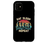 Carcasa para iPhone 11 Divertida Camiseta Eat Sleep Play Chess Repeat para un Jugador de ajedrez