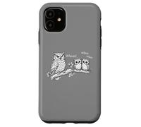 Carcasa para iPhone 11 Divertida Camiseta gramática de búho para Profesores de inglés y Nerds de Palabras