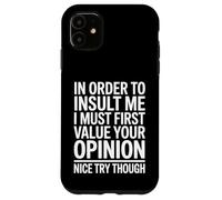 Carcasa para iPhone 11 Divertida Cita sarcástica I Must Care What You Think