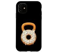 Carcasa para iPhone 11 Divertidas chispas Kettlebell Donut Fitness para Gimnasio