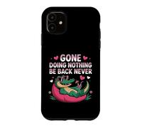 Carcasa para iPhone 11 Divertido cocodrilo descansando ido sin Hacer Nada Volver Nunca