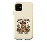 Carcasa para iPhone 11 Divertido Corgi Cowboy in Low Places Country Friends Dog Humor