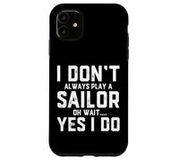 Carcasa para iPhone 11 Divertido Disfraz de Marinero, Regalo de navegación para Marineros y Miembros de la tripulación
