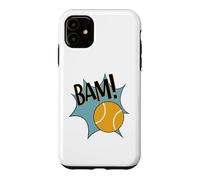 Carcasa para iPhone 11 Divertido gráfico de cómic de Tenis Bam para Jugador de Tenis