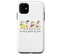 Carcasa para iPhone 11 Divertido Humor de Pato Profesor, enseñanza impulsada por el Amor