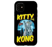 Carcasa para iPhone 11 Divertido Kitty Kong Peluche Monstruo Gatito Gato Atigrado