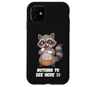 Carcasa para iPhone 11 Divertido Mapache de Pascua Nada Que Ver aquí Papelera Panda