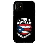 Carcasa para iPhone 11 Divertido Puerto Rico Esposa Marido Boricua Bandera Matrimonio Humor